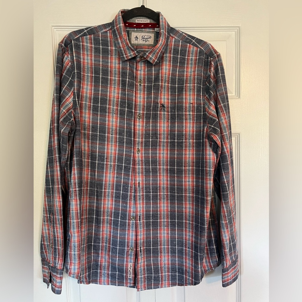 Penguin Men’s Plaid Button down Shirt